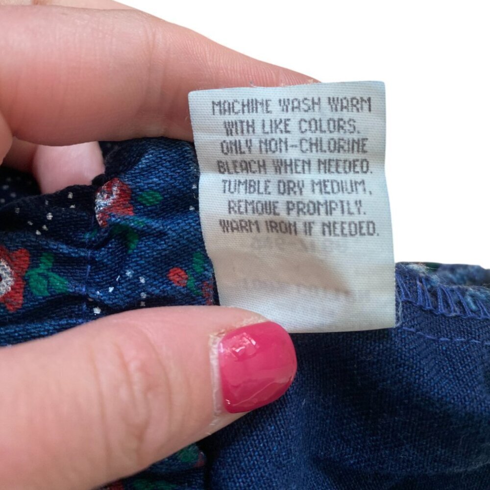 Vintage OshKosh Floral Heart Denim Skirt Made in USA Size 6 - Picture 5 of 5